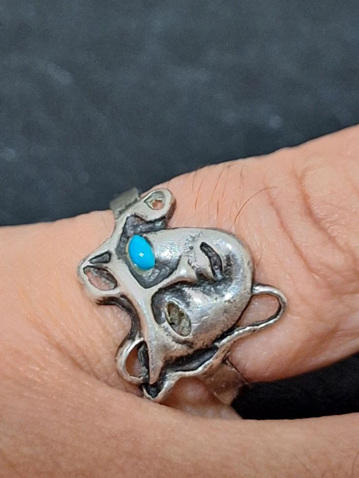 💍 Bague Méduse en argent avec pierre turquoise 💍 - photo numéro 4