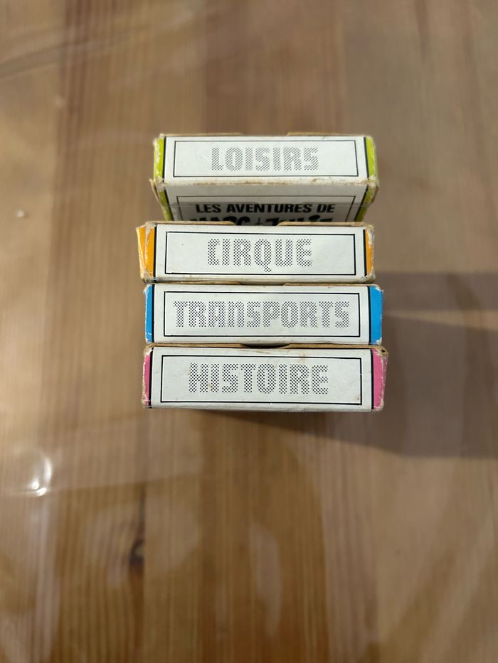 Lot série des 4 jeux de 7 familles les aventures de Marc et Julie vintage - photo numéro 3