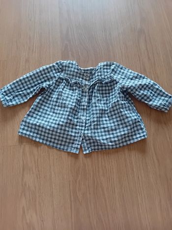 Blouse à carreaux 9 mois