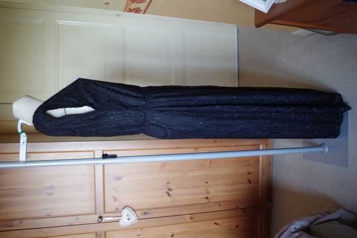 Iska London- Robe longue, dentelle noire T. 42 - photo numéro 5