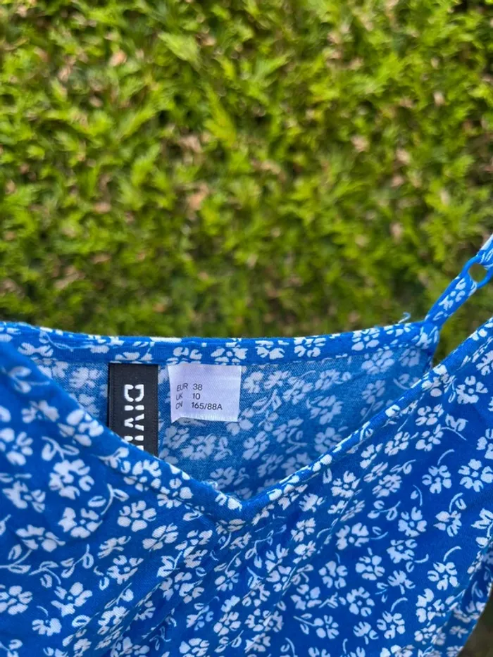 combi-short fleurs bleu et blanc - photo numéro 3