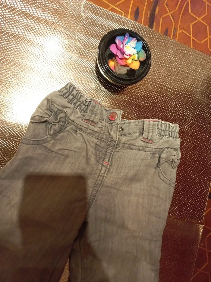 Beau jean gris clair 12 mois - photo numéro 3