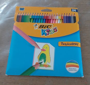 24 crayons de couleur neufs