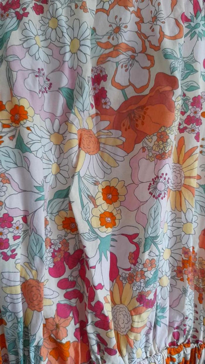 Robe fleurie à bretelles fines H&M 9/10 ans - photo numéro 3