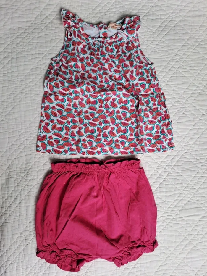 Ensemble DPAM short et tee-shirt - 24 mois - Printemps/été