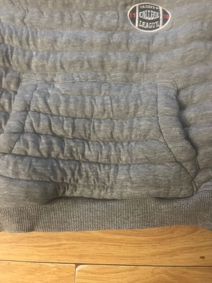 Sweat garçon Orchestra 4 ans gris chiné style matelassé - photo numéro 5