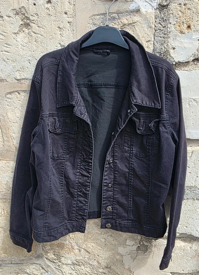 Veste en jean noire
