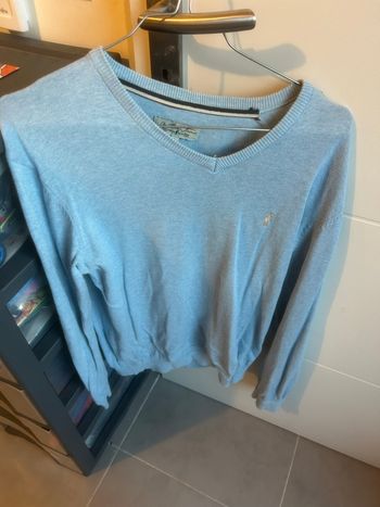 Pull homme gentleman Farmer TBE taille L bleu ciel 