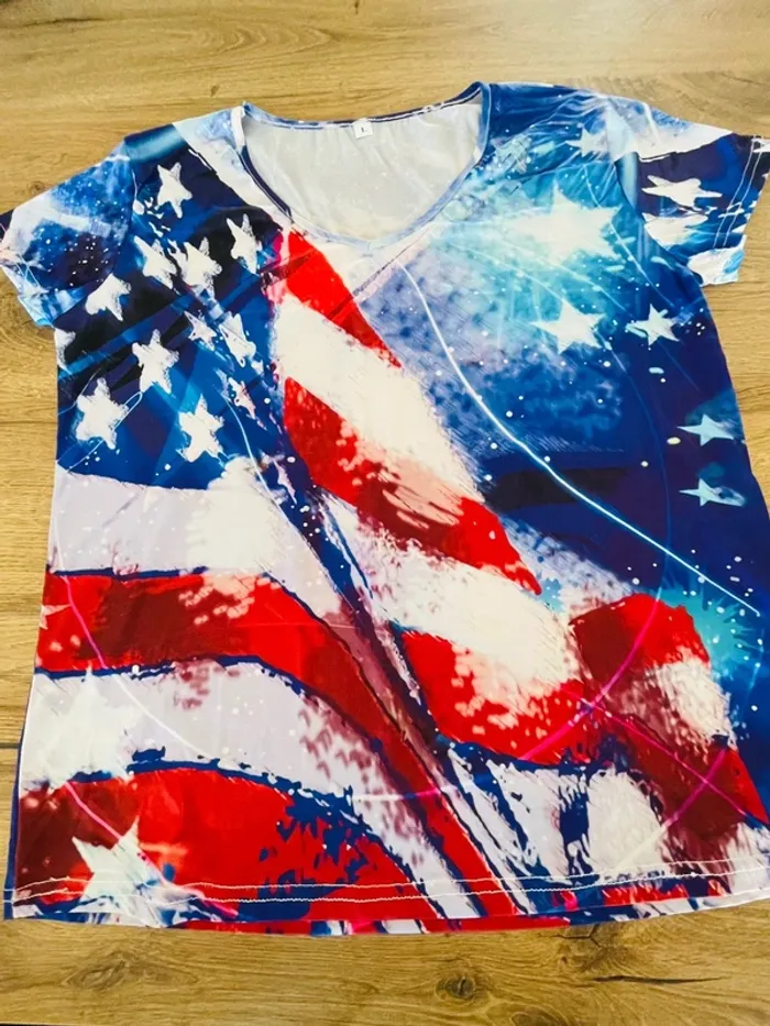 Tee-shirt  drapeau américain