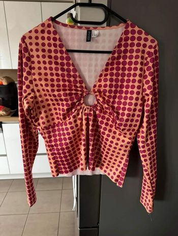 Top geometrique , à pois