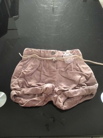 Short velours avec ceinture