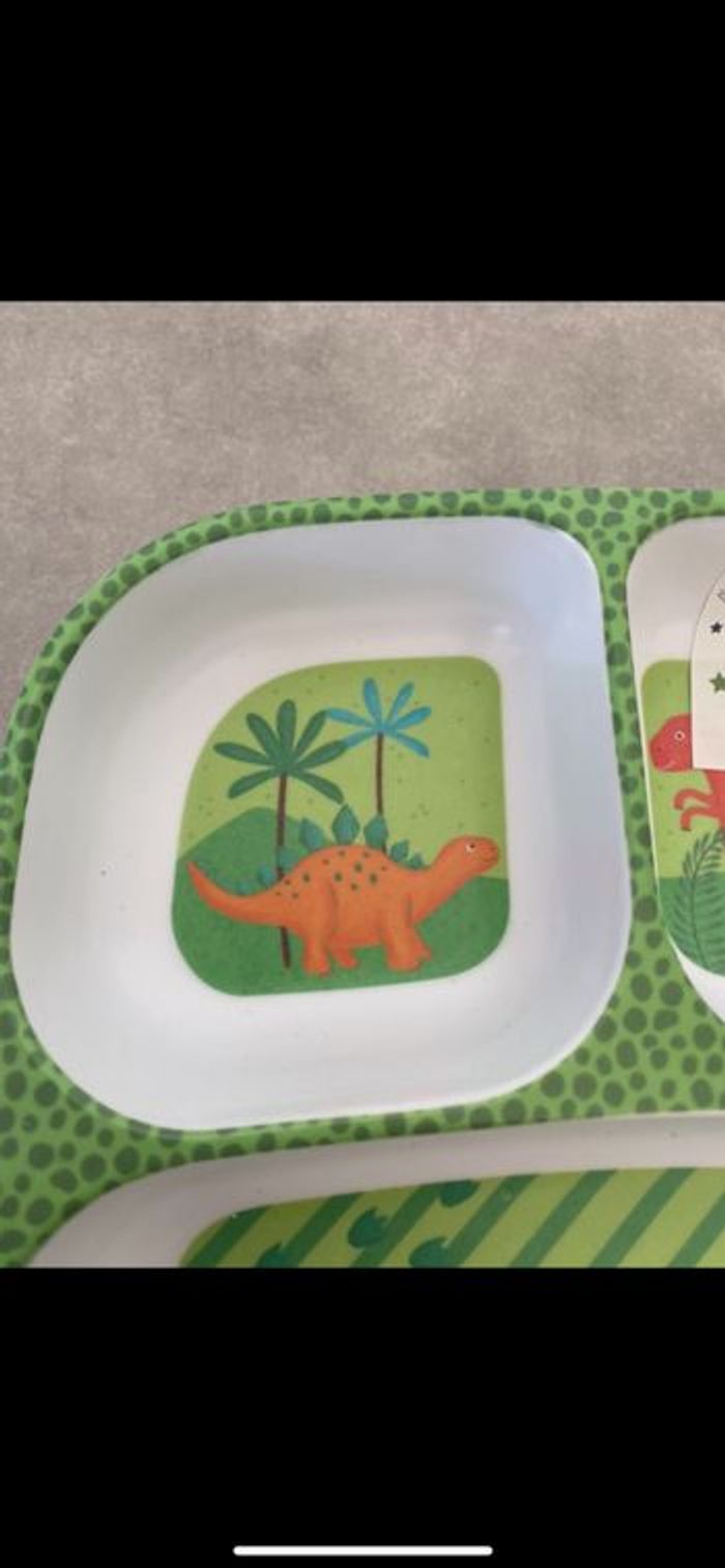 Assiette à compartiments mélamine Dinosaure 🦖 - photo numéro 3