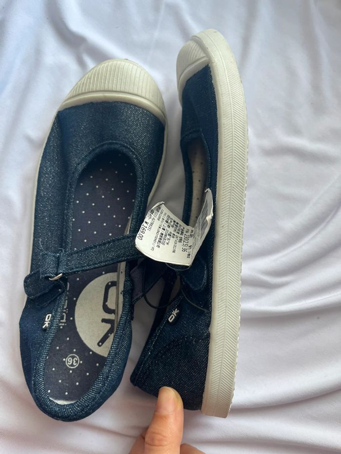 Ballerine bleue espadrille fille taille36 neuve Okaïdi - photo numéro 2