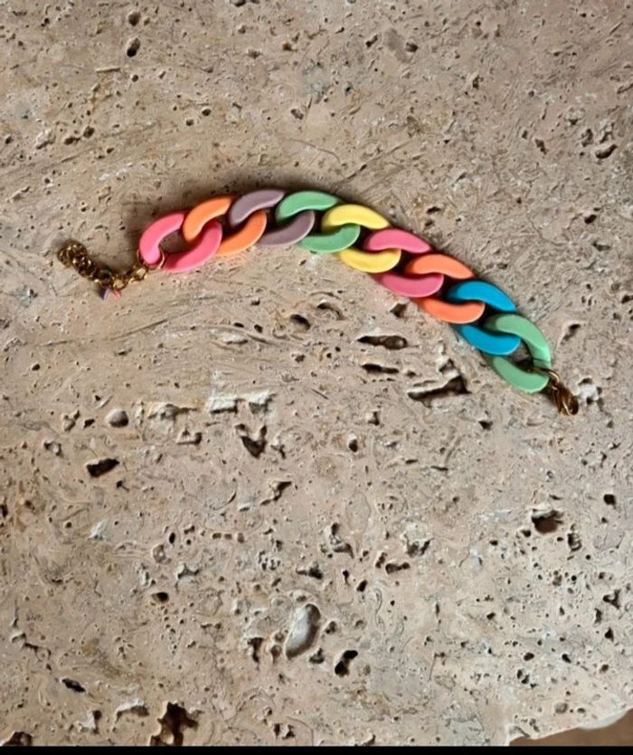 Bracelet à maillons multicolores - photo numéro 2