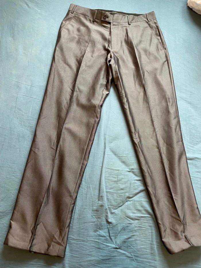 Pantalon de costume gris métallique - photo numéro 2