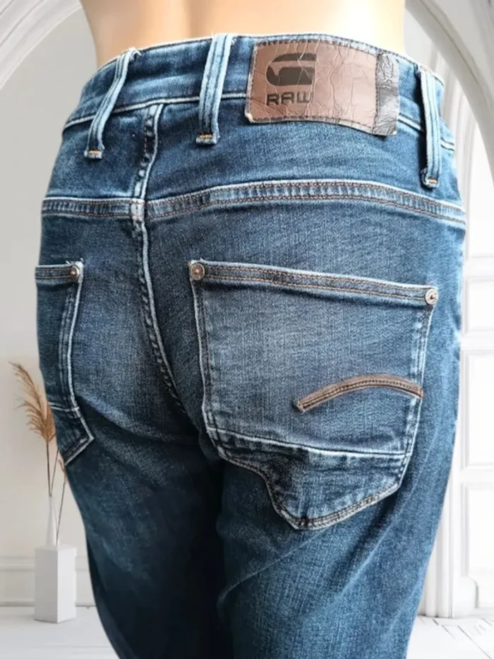 Jean G-STAR raw coupe boyfriend skinny ,taille mi-haute ,stretch - photo numéro 5