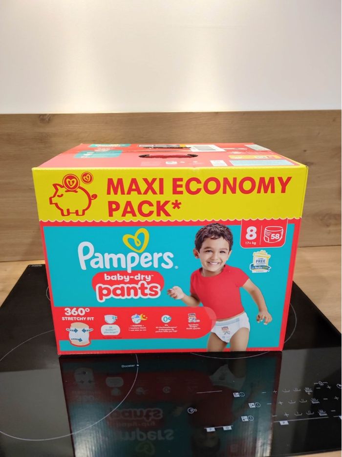 🔹 1 Pack Pampers Baby-Dry Pants Taille 8 – 58 pants – Neuf scellé