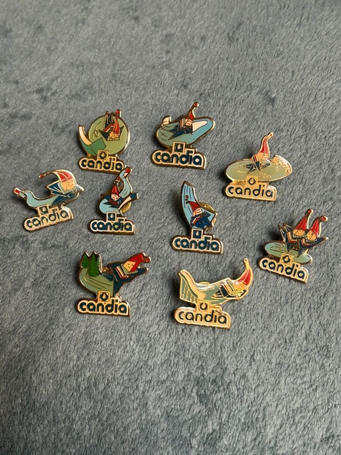 Lot de 9 pin’s lait candia Jo albertville jeux olympiques 1992