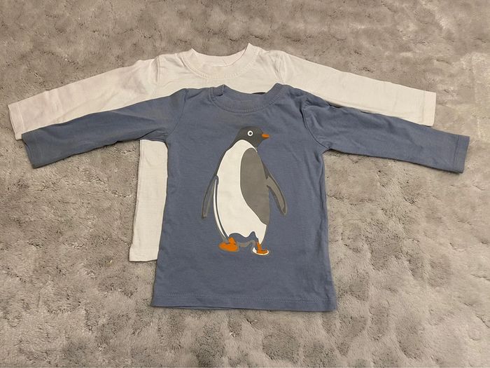 Lot 2 t-shirt manches longues - Carrefour - 9 mois