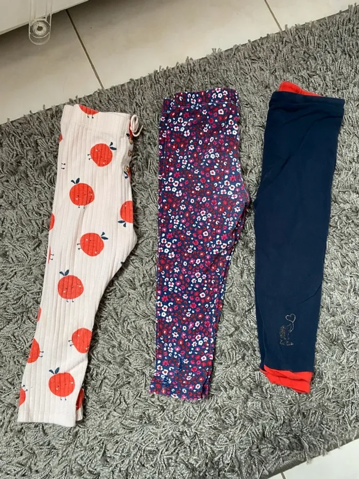 Lot 3 leggings fille Kiabi DPAM 24mois