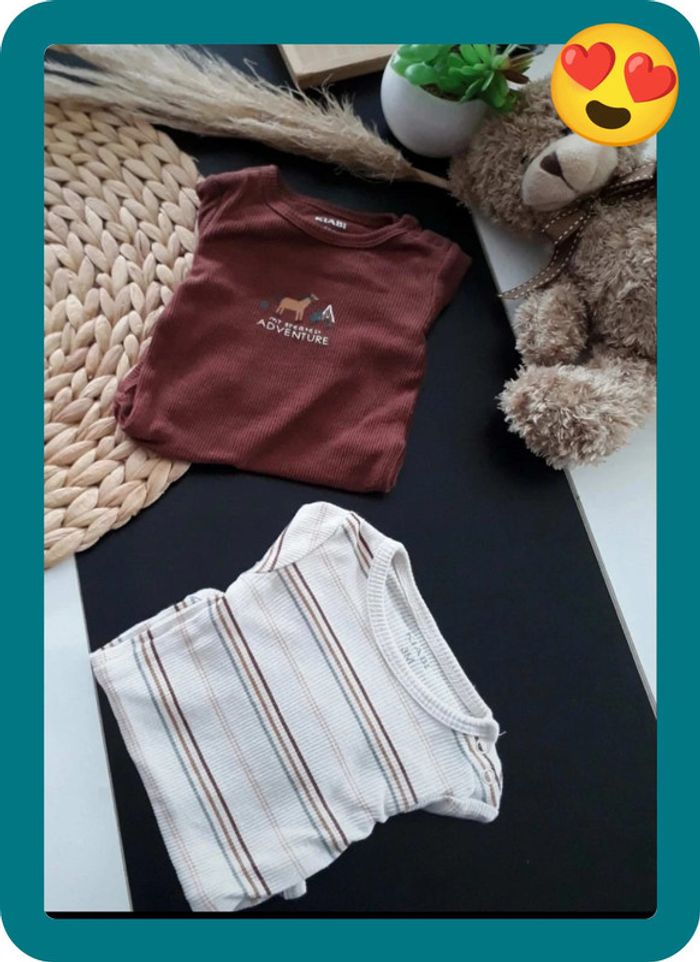 Lot bodies garçon ML Taille 3 mois🌿🐶 - photo numéro 2