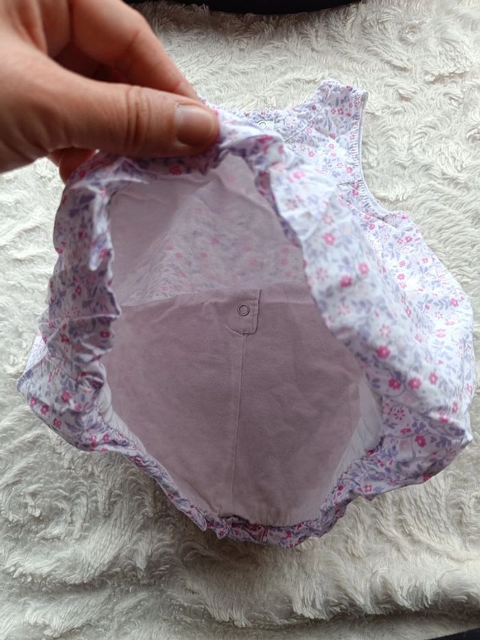 Robe boule sans manche Fille 1 mois Fleurs 100% coton - photo numéro 6