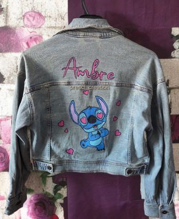 Veste jean stitch personnalisé