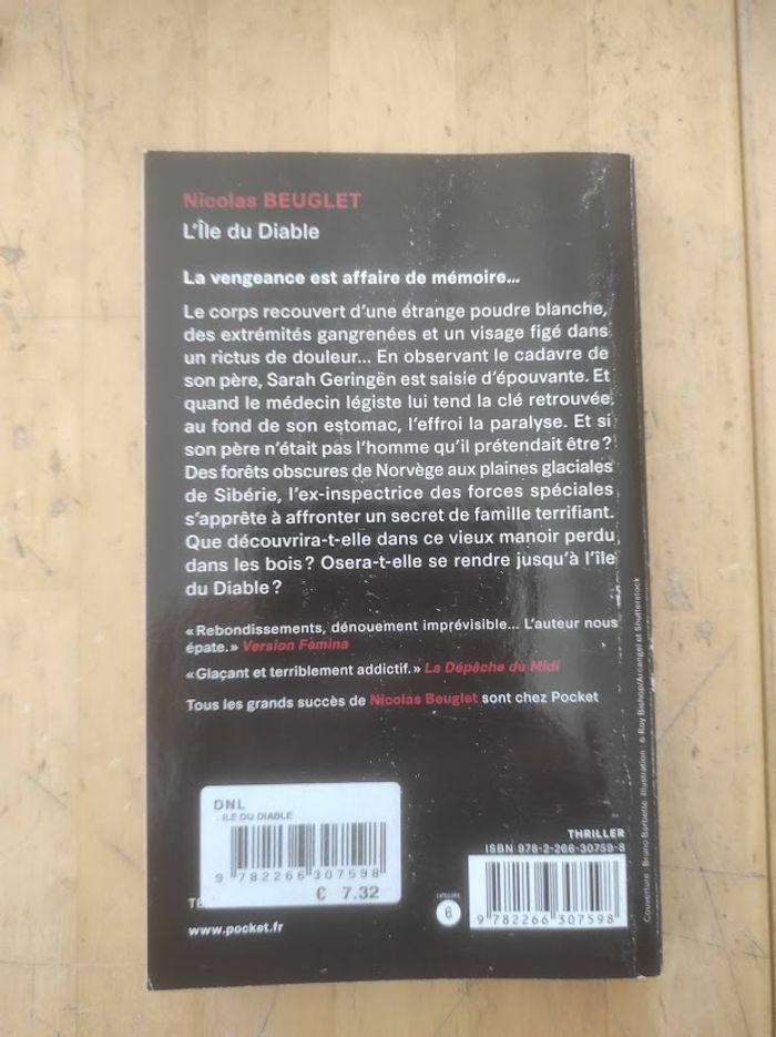 L'île du diable Nicolas Beuglet Pocket Thriller 2023 - photo numéro 3