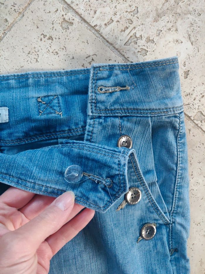 Jean y2k vintage jambes larges boutons sur les côtés - photo numéro 3