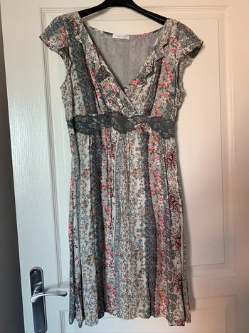 Robe Promod T. 40 imprimé fleurs