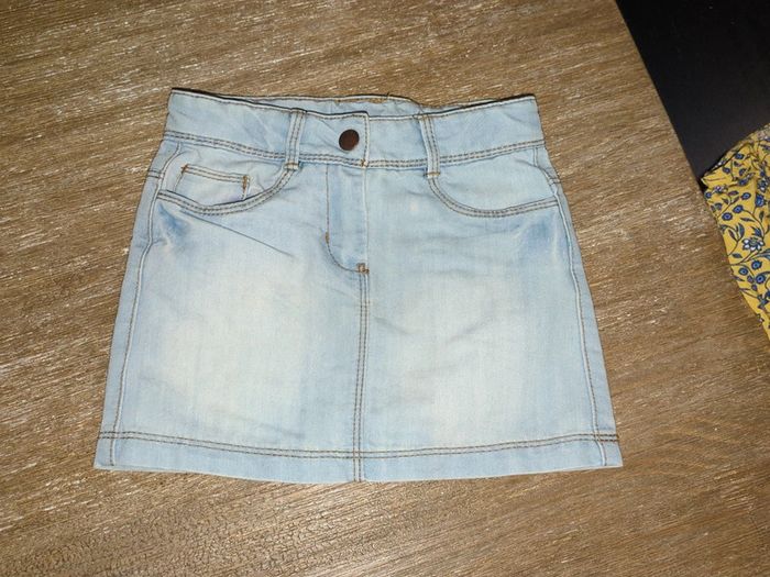 Petite jupe jean droite 4 ans tao