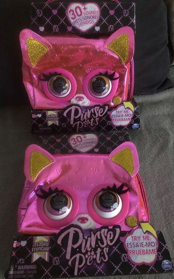 Lot 2 sacs rose et dorée purse pets