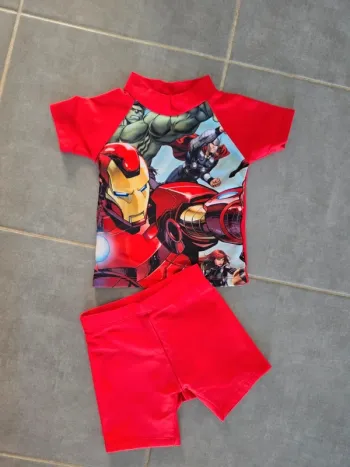 Maillot de bain 2 pièces iron man