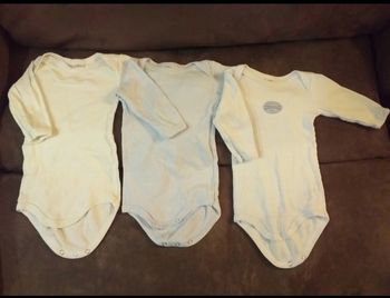 Lot de 3 bodies manches longues Petit Bateau