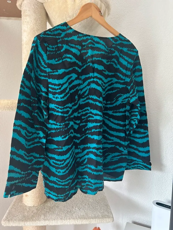 Blouse bleu bonheur en viscose - photo numéro 6