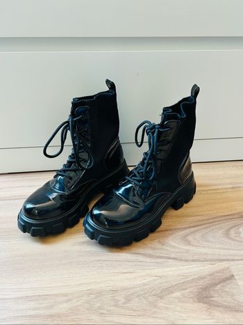 Bottines noires bi-matière Boutique Indépendante Taille 37