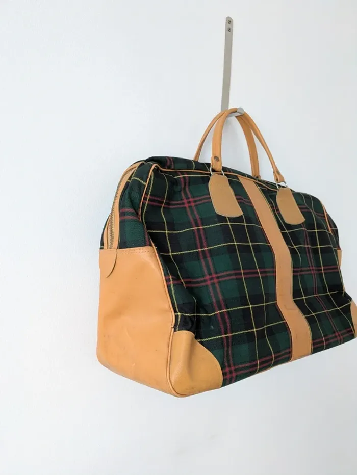 Grand sac de voyage Vintage à carreaux écossais - Lafuma - photo numéro 5