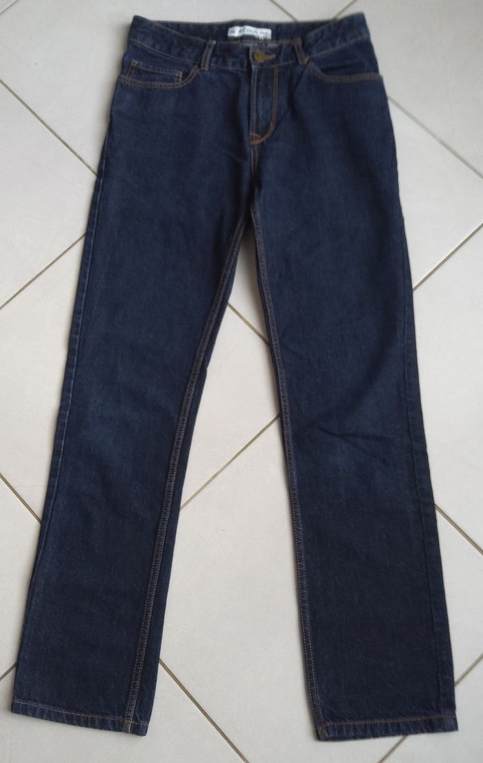 Pantalon jean bleu foncé garçon, taille 36 ,REGULAR  " KIABI " - photo numéro 4