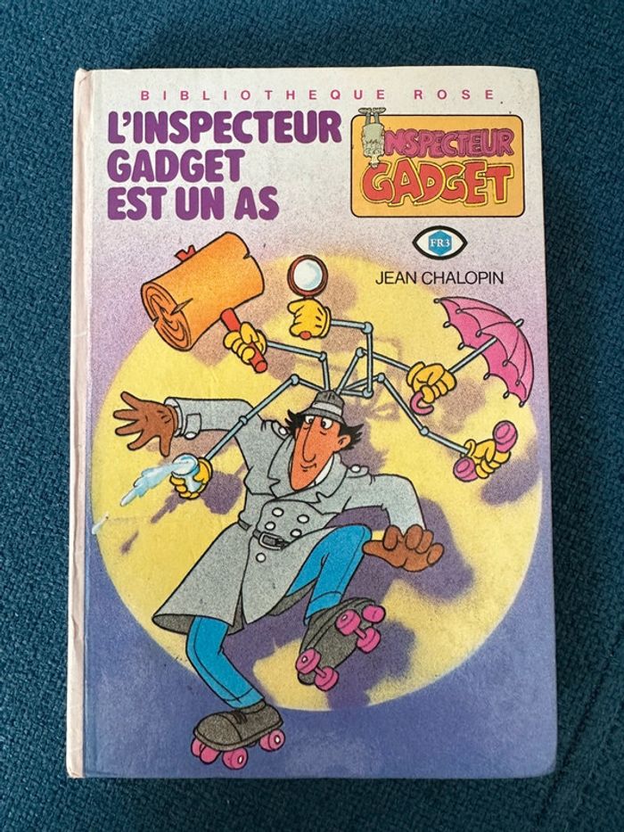 Livre ancien bibliothèque rose L’inspecteur gadget est un as Jean Chalopin