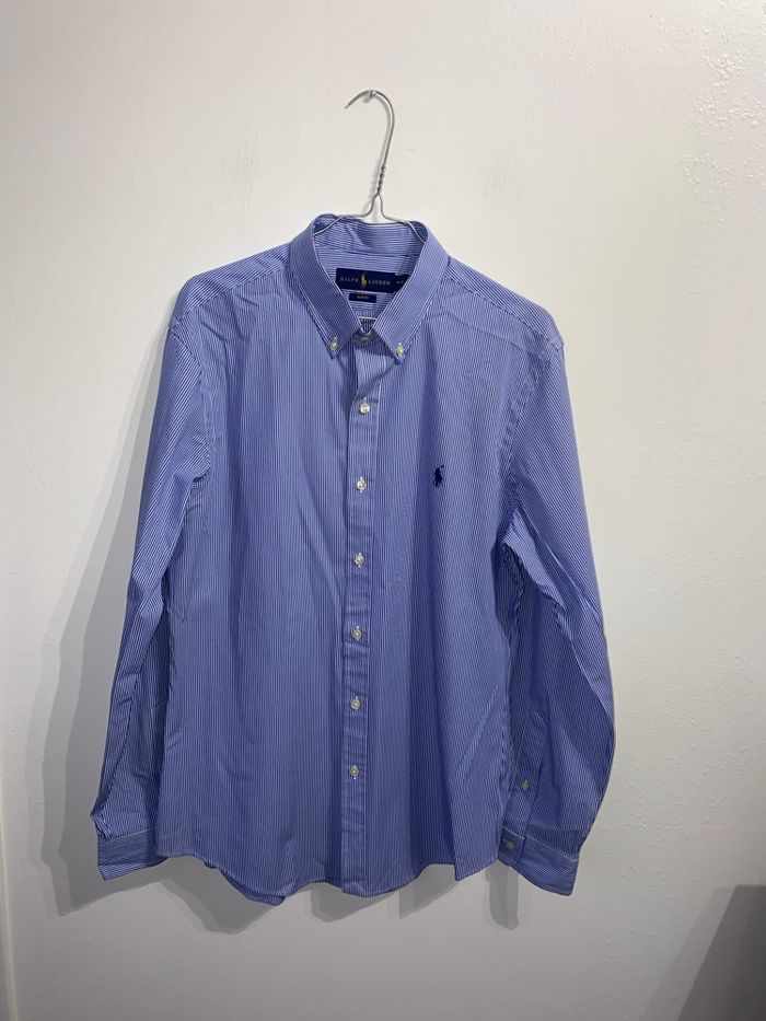 Chemise Slim fît Ralph Lauren bleues