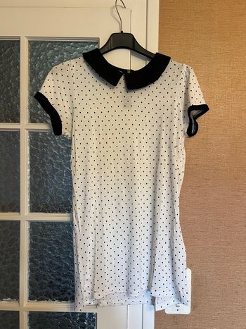 T-shirt à poids et col Claudine