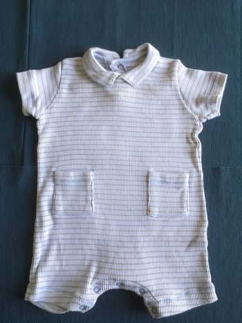 Combinaison/barboteuse coton côtelé Petit Bateau 6 mois