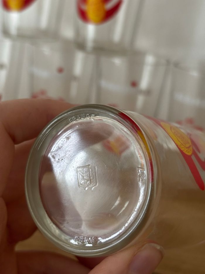 Lot de 7 verres orangina vintage - photo numéro 4