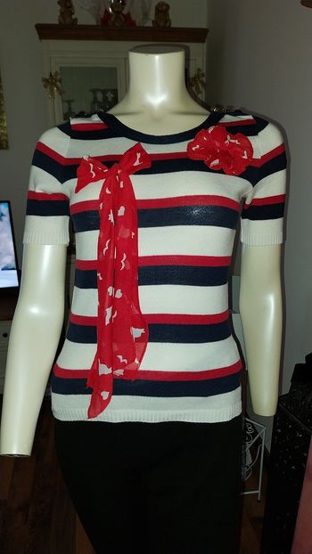 Top chic tricolore by Morgan taille S excellent etat