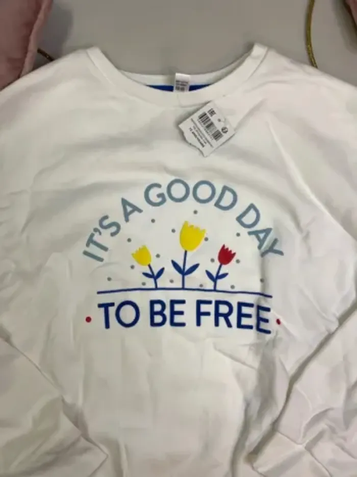 Sweat fille - blanc - neuf - Okaïdi - Taille 12 ans - photo numéro 4