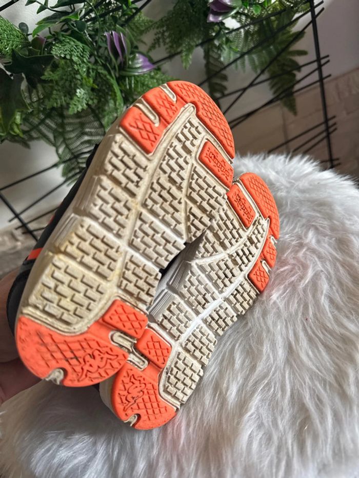 Basket kappa noir et orange pointure 25 - photo numéro 4