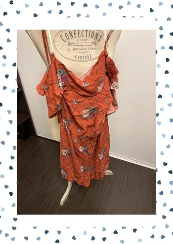 Combi Short à fleurs couleur brique Blu Pepper TS