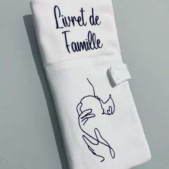 Protège livret de famille minimaliste maman bébé