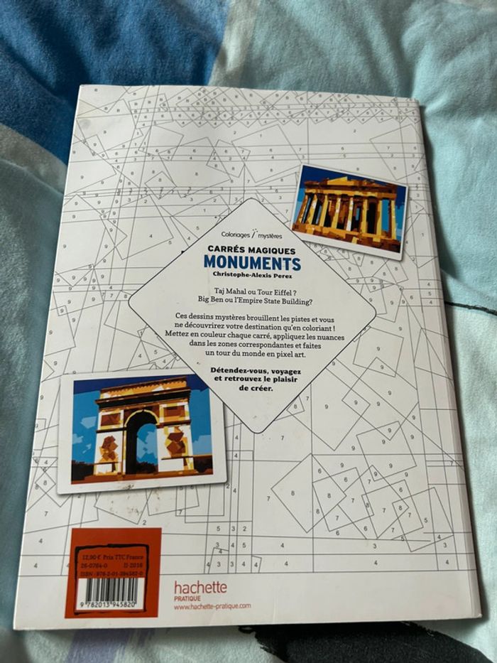 Coloriage carré magique monuments - photo numéro 2