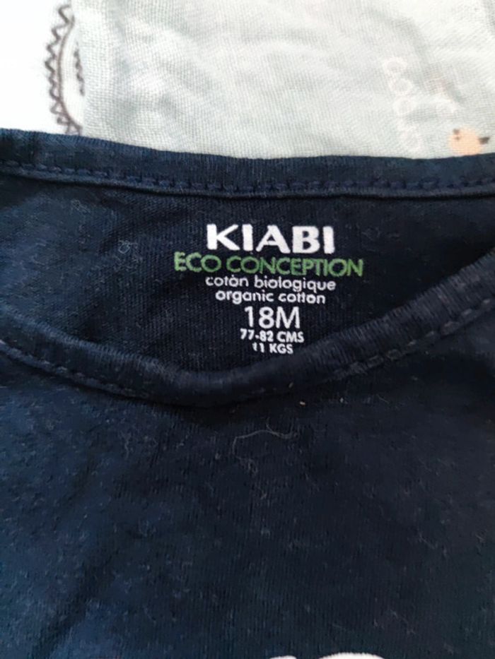 T-shirt bleu marine papa je t'aime fort T.18 mois - photo numéro 2